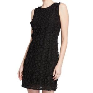 Karl Lagerfeld Floral Appliqué A-Line Dress